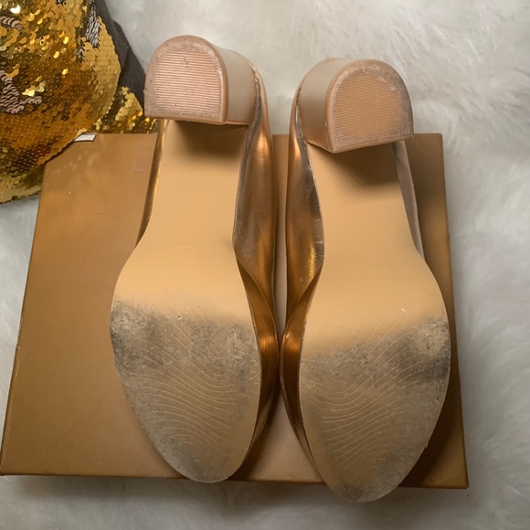 Rose Gold Platform Pumps - Picture 8 of 13